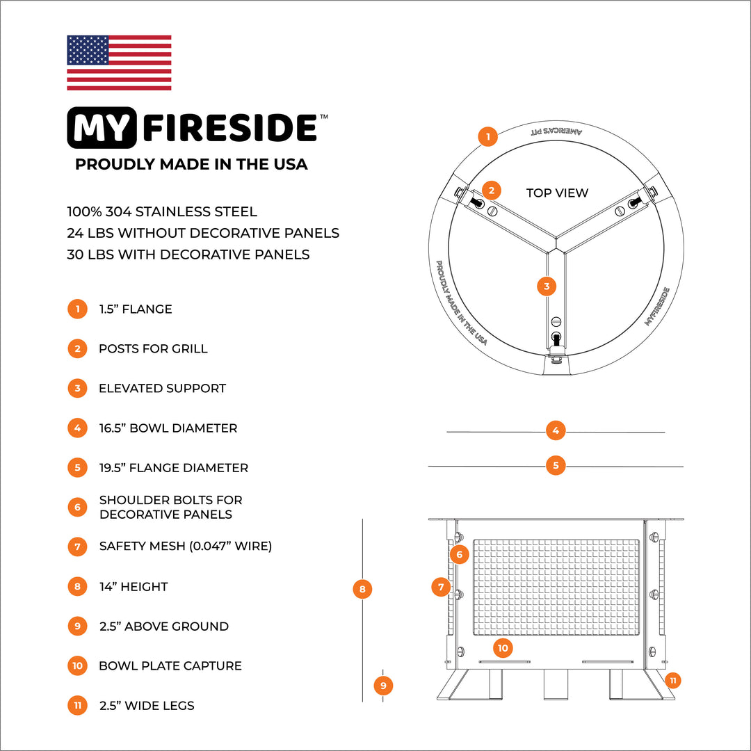 MYFIRESIDE FIRE PIT 17 - LITTLE GUY