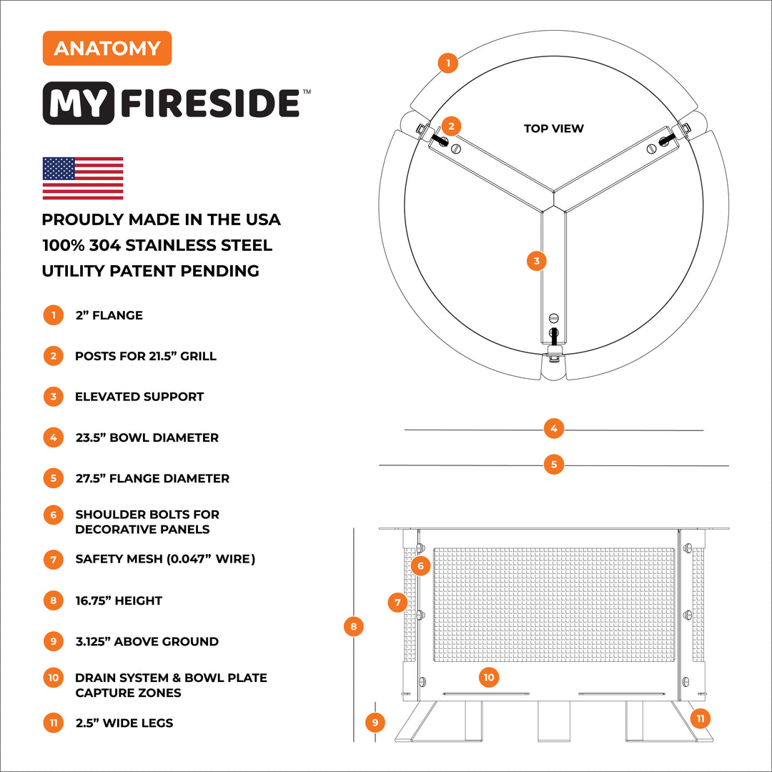 MYFIRESIDE FIRE PIT 24 - BIG GUY