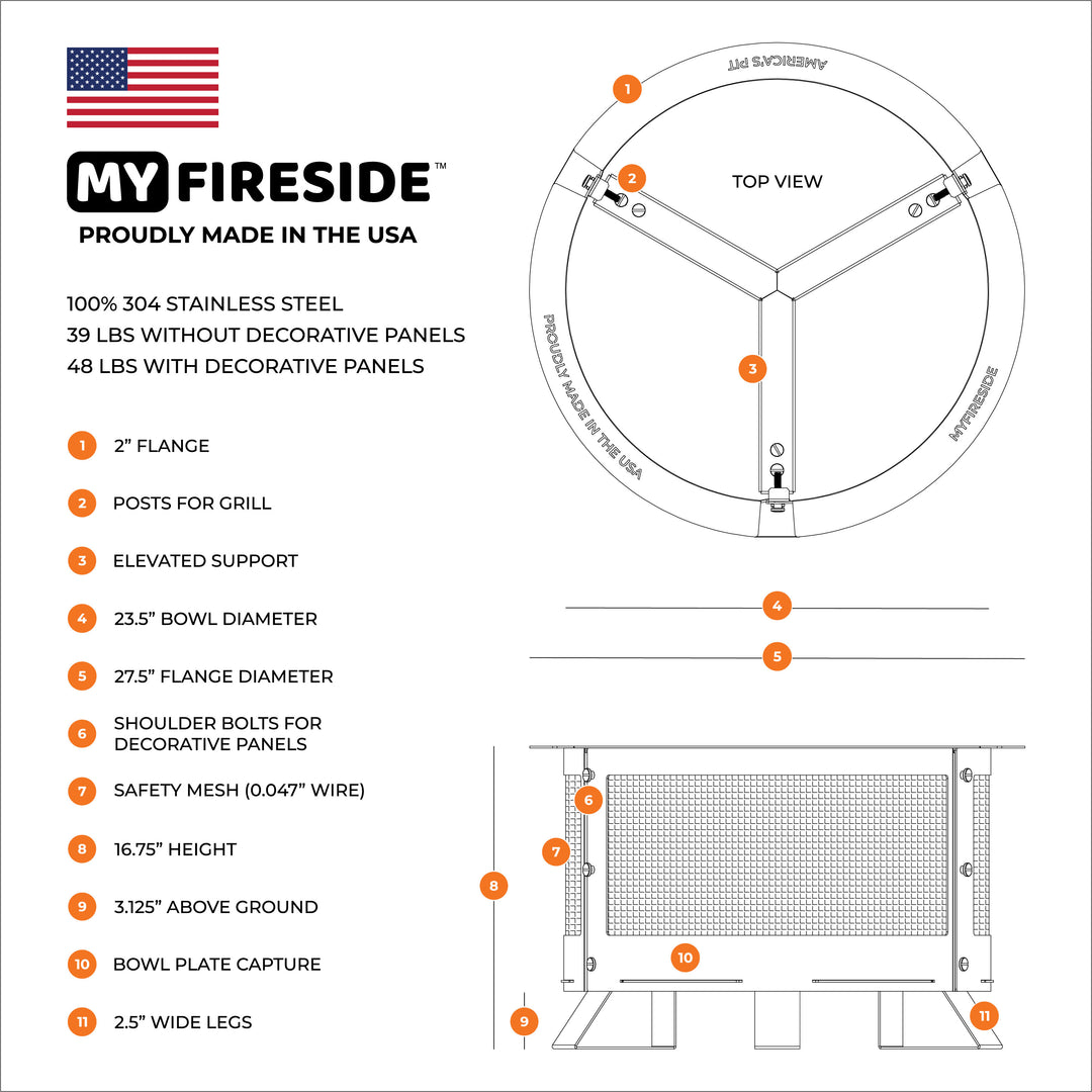 MYFIRESIDE FIRE PIT 24 - BIG GUY [PRESELECTED]